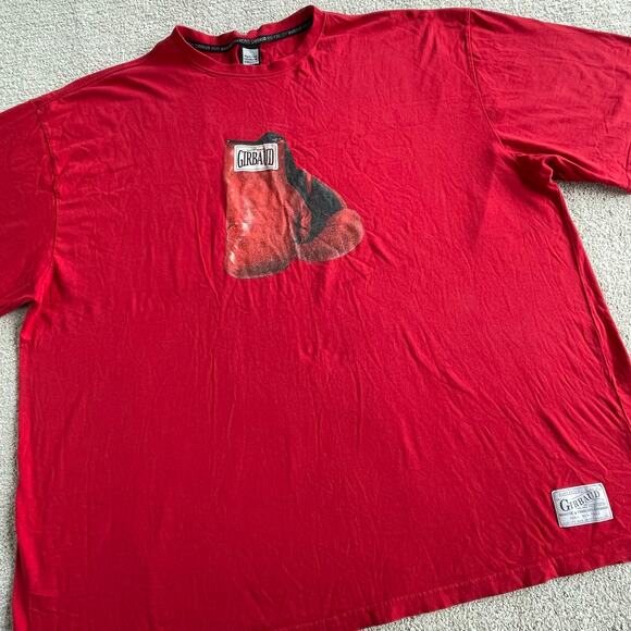 🔥VTG Marithe Francois Girbaud 4XL Boxing Glove Red Short Sleeve Graphic Shirt - Picture 4 of 14